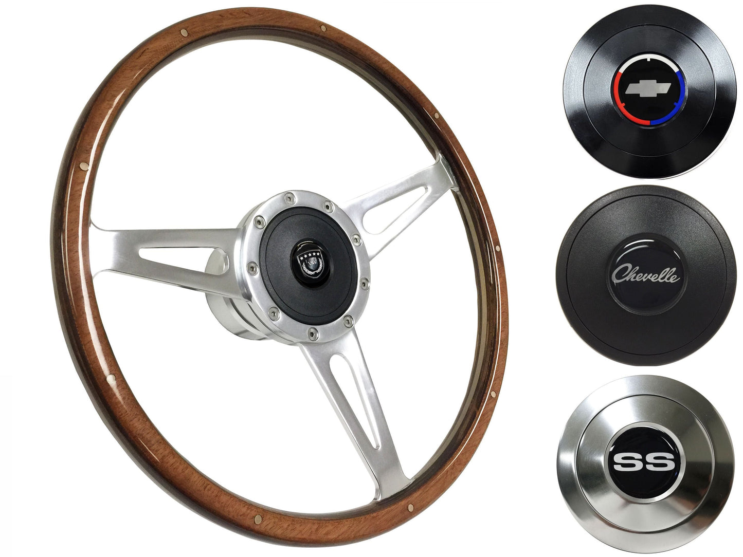 1969-77 Chevelle Steering Wheel Kit | Deluxe Walnut Wood | ST3053