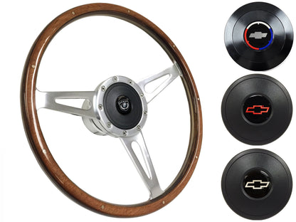 1969-75 Corvette Steering Wheel Kit | Deluxe Walnut Wood | ST3053