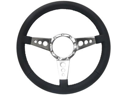 1975-77 Ford Bronco Steering Wheel Kit | Black Leather | ST3056