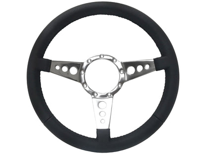 1965-67 Ford Mustang Steering Wheel Kit | Black Leather