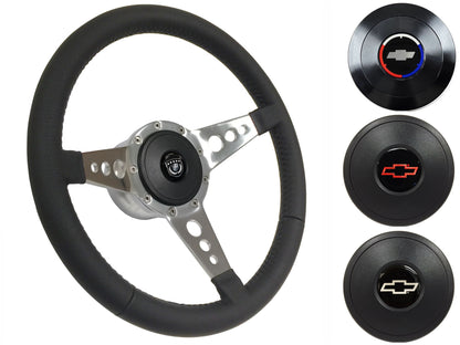 1969-87 El Camino Steering Wheel Kit | Black Leather | ST3056