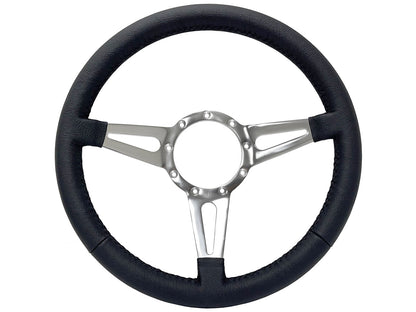 1965-67 Ford Mustang Steering Wheel Kit | Black Leather