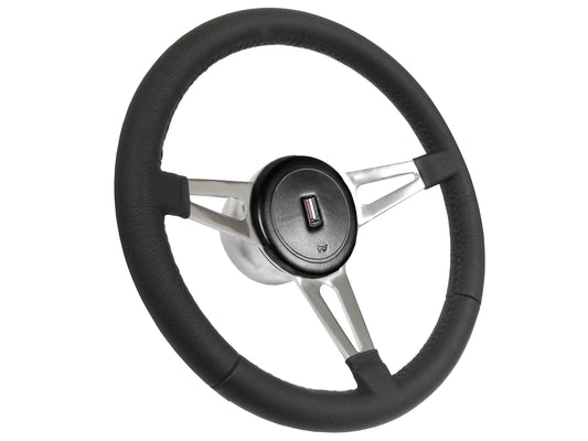 1982-89 Camaro Steering Wheel Kit | Black Leather | OE Horn Button