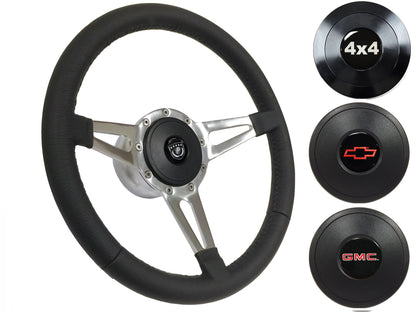 1960-73 Chevy Truck, GMC Steering Wheel Kit | Black Leather | ST3059