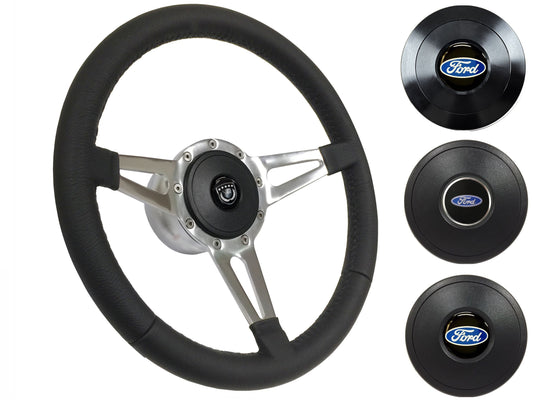 1961-65 Ford Truck Steering Wheel Kit | Black Leather | ST3059