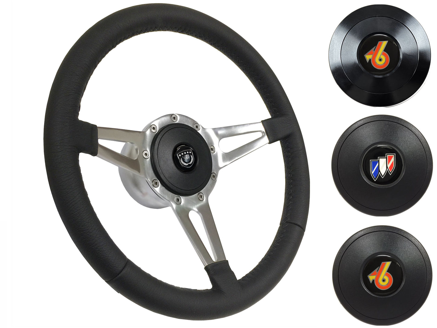 1967-68 Buick Steering Wheel Kit | Black Leather | ST3059