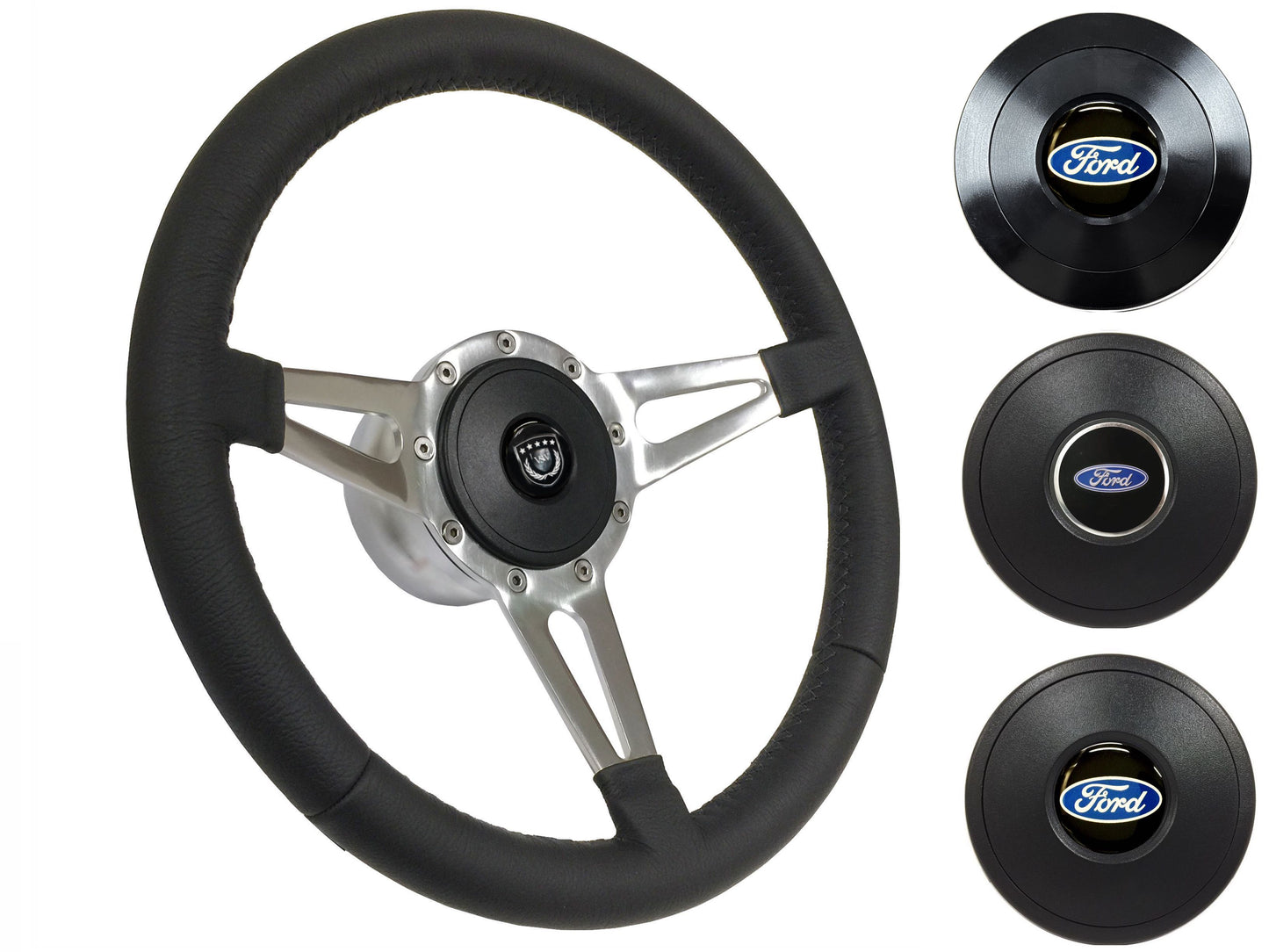 Early Ford Steering Wheel Kit | Black Leather | ST3059