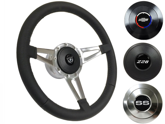 1969-89 Camaro Steering Wheel Kit | Black Leather | ST3059