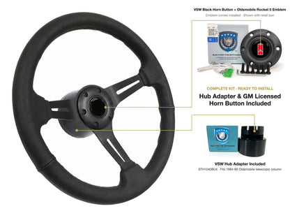 ST3060BLK 1984-89 Oldsmobile Telescopic kit - Black button, Rocket II 1981-96 emblem
