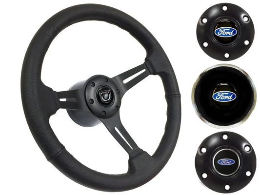 1970-76 Ford Torino Steering Wheel Kit | Black Leather | ST3060BLK