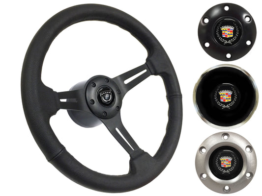 1969-89 Cadillac Steering Wheel Kit | Black Leather | ST3060BLK