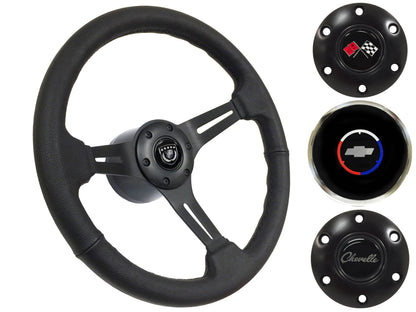 1969-77 Chevelle Steering Wheel Kit | Black Leather | ST3060BLK