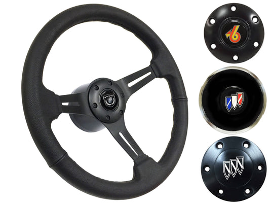 1969-89 Buick Telescopic Steering Wheel Kit | Black Leather | ST3060BLK