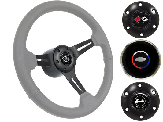 1955-68 Impala Steering Wheel Kit | Grey Leather | ST3060GRY