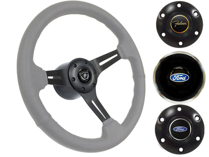 1970 Ford Falcon Steering Wheel Kit | Grey Leather | ST3060GRY