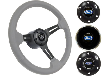 1970-76 Ford Torino Steering Wheel Kit | Grey Leather | ST3060GRY