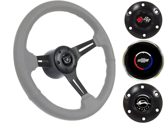 1969-85 Impala Steering Wheel Kit | Grey Leather | ST3060GRY