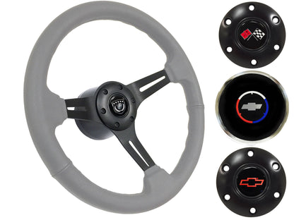 1984-89 Corvette Steering Wheel Kit | Grey Leather | ST3060GRY