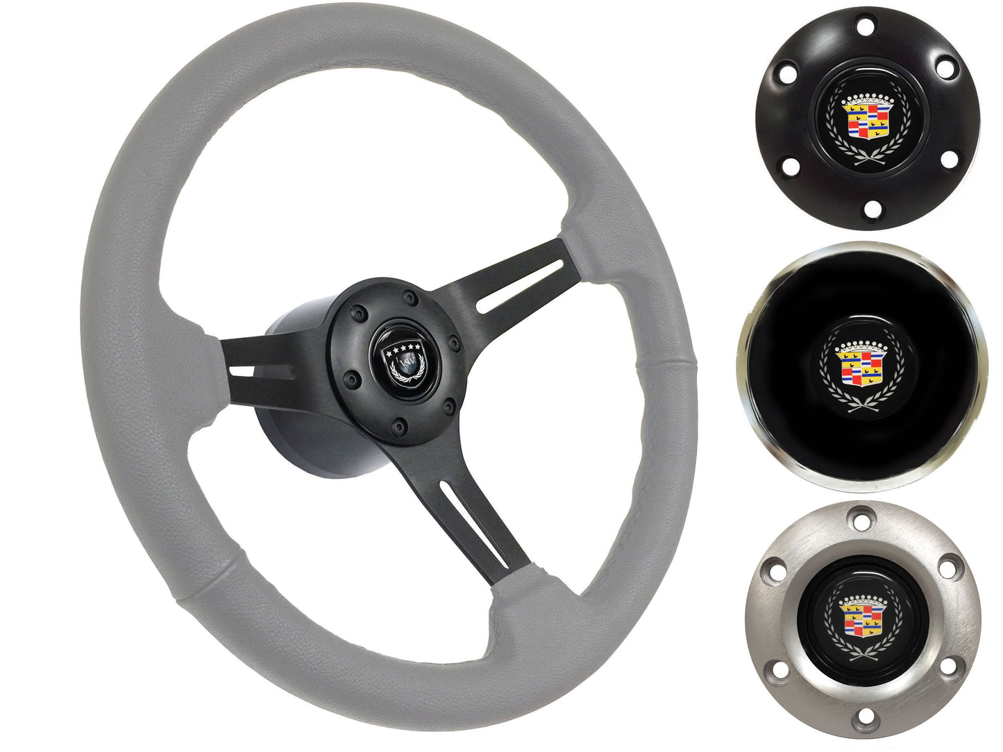 1969-89 Cadillac Steering Wheel Kit | Grey Leather | ST3060GRY