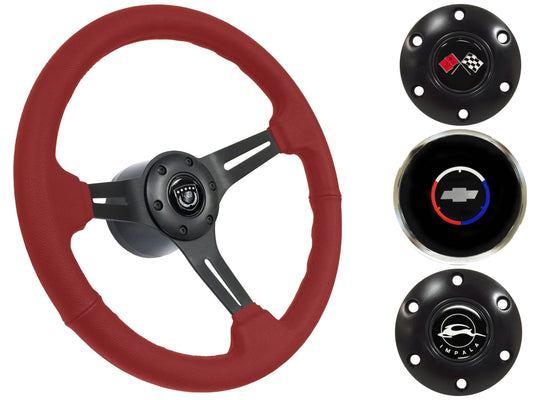 1969-85 Impala Steering Wheel Kit | Red Leather | ST3060RED
