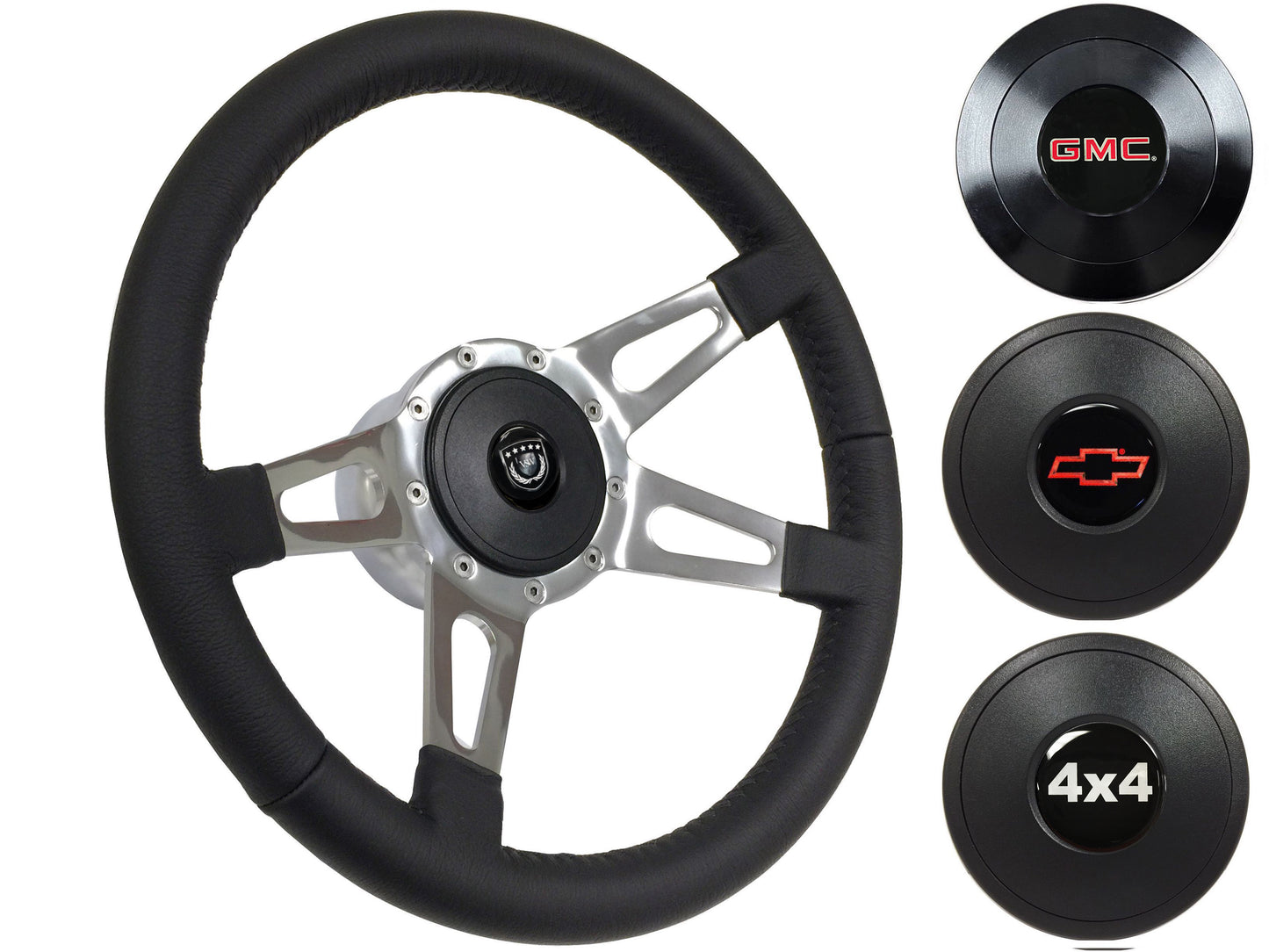 1960-73 Chevy Truck, GMC Steering Wheel Kit | Black Leather | ST3070