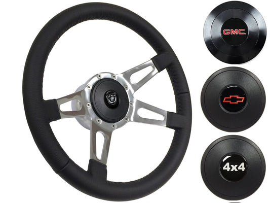 1974-94 Chevy Truck, GMC Steering Wheel Kit | Black Leather | ST3070