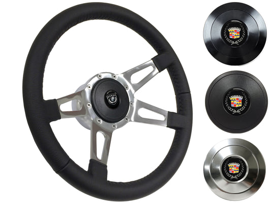 1969-89 Cadillac Steering Wheel Kit | Black Leather | ST3070