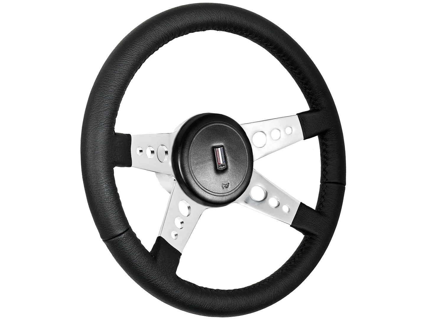 1982-89 Camaro Steering Wheel Kit | Black Leather | OE Horn Button