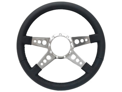 1982-89 Camaro Steering Wheel Kit | Black Leather | OE Horn Button