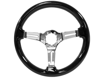 1969-89 Buick Telescopic Steering Wheel Kit | Black Ash Wood | ST3072