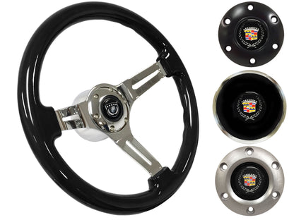 1969-89 Cadillac Steering Wheel Kit | Black Ash Wood | ST3072