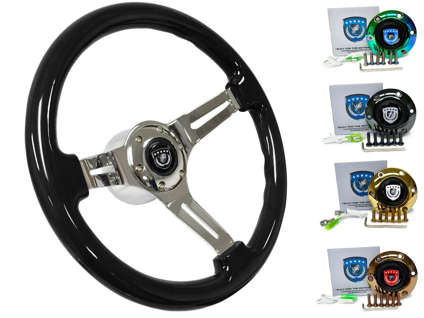 1990+ Nissan 200SX Steering Wheel Kit | Black Ash Wood | ST3072