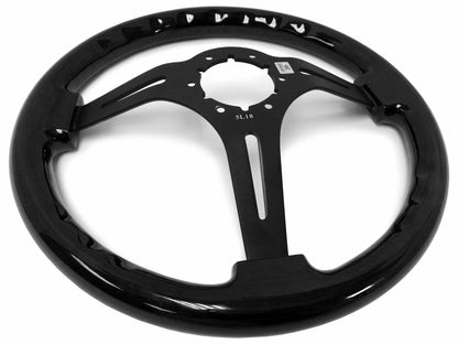 Volkswagen 6-Bolt Steering Wheel Castle Kit | Black Ash Wood / Black Alumunum