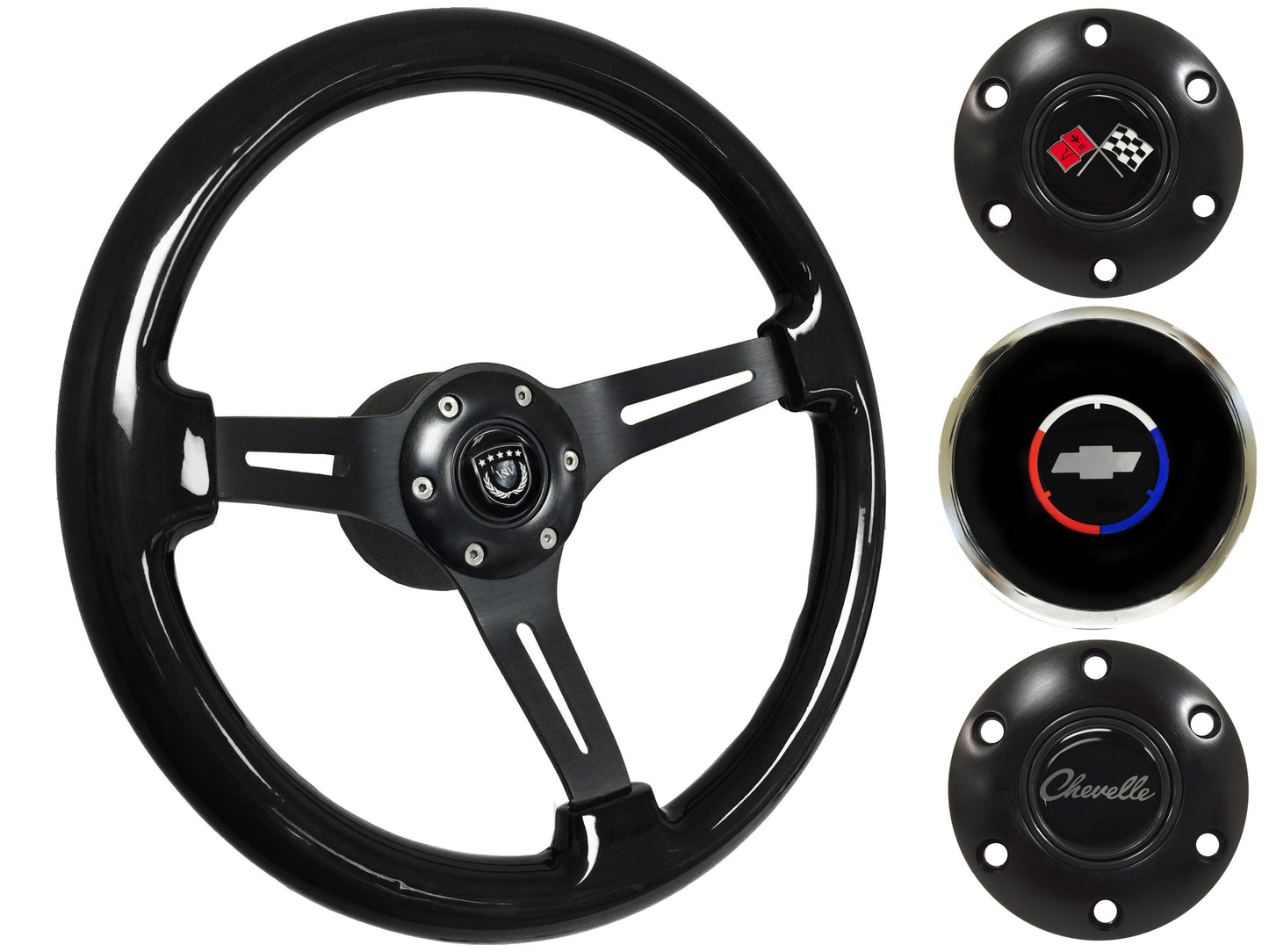 1967-68 Chevelle Steering Wheel Kit | Black Ash Wood | ST3073