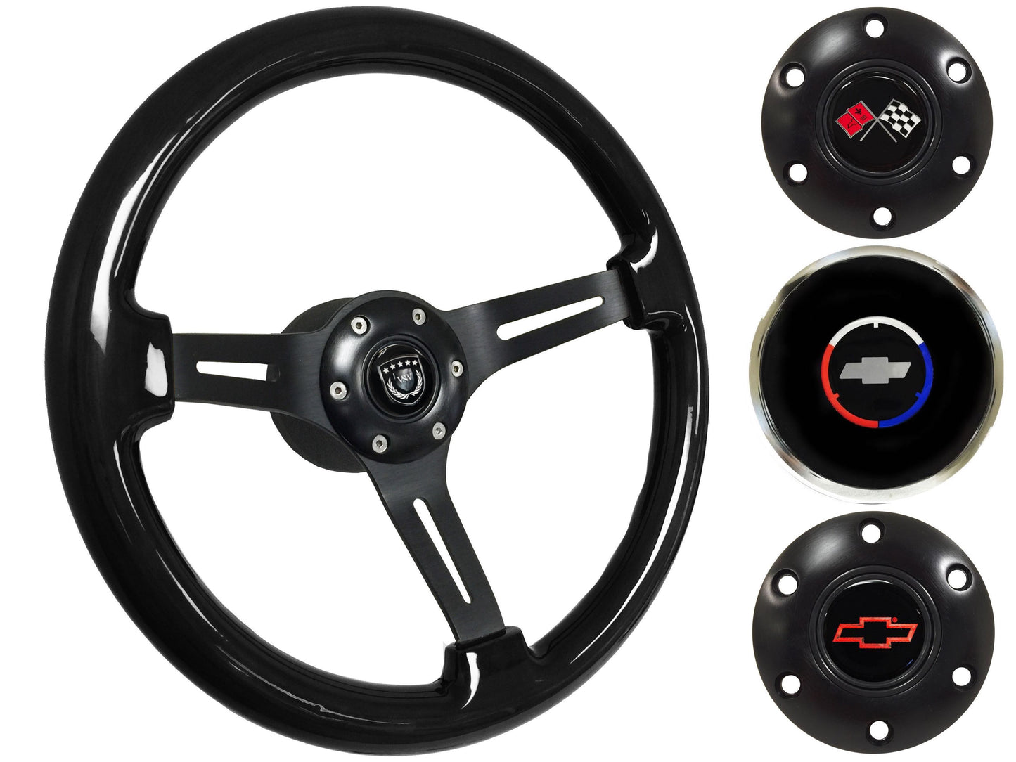 1969-75 Corvette Steering Wheel Kit | Black Ash Wood | ST3073