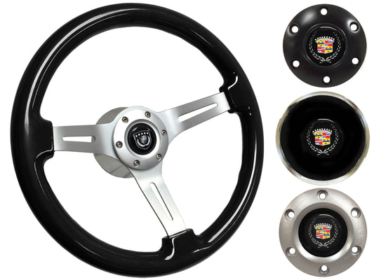 1969-89 Cadillac Steering Wheel Kit | Black Ash Wood | ST3074