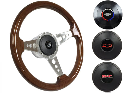 1960-73 Chevy Truck, GMC Steering Wheel Kit | Mahogany Wood | ST3076