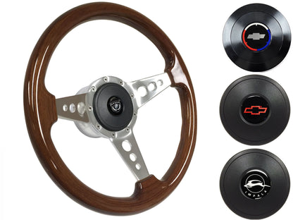 1958-68 Impala Steering Wheel Kit | Mahogany Wood | ST3076