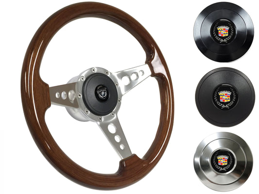 1969-89 Cadillac Steering Wheel Kit | Mahogany Wood | ST3076