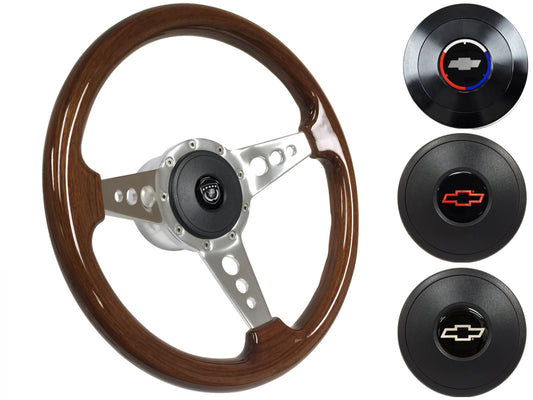 1990-2005 Corvette Steering Wheel Kit | Mahogany Wood | ST3076