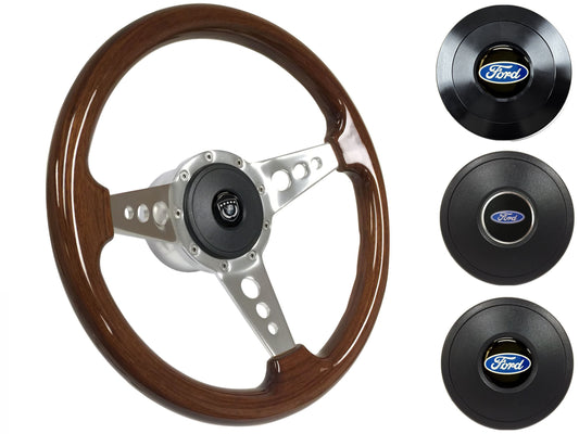 1969, 78-91 Ford Truck Steering Wheel Kit | Mahogany Wood | ST3076