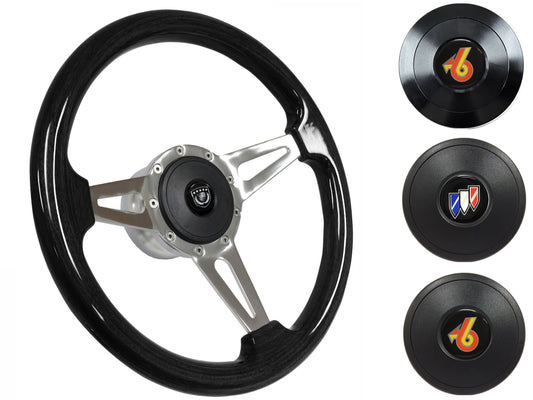 1967-68 Buick Steering Wheel Kit | Black Ash Wood | ST3077