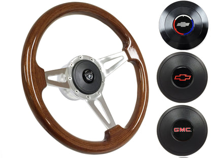 1974-94 Chevy Truck, GMC Steering Wheel Kit | Mahogany Wood | ST3078