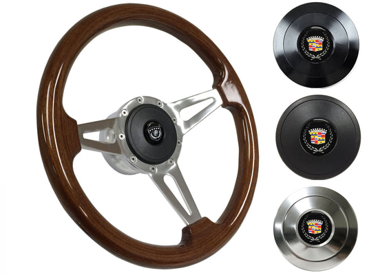 1969-89 Cadillac Steering Wheel Kit | Mahogany Wood | ST3078