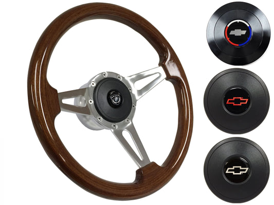 1990-2005 Corvette Steering Wheel Kit | Mahogany Wood | ST3078