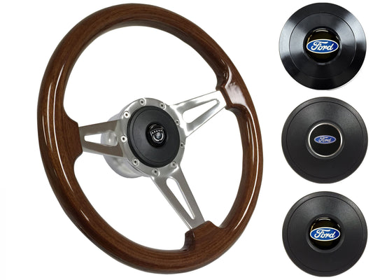 1959-62 Ford Galaxie Steering Wheel Kit | Mahogany Wood | ST3078