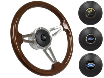 1975-77 Ford Bronco Steering Wheel Kit | Mahogany Wood | ST3078