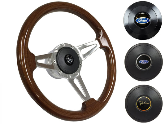 1965-69 Ford Falcon Steering Wheel Kit | Mahogany Wood | ST3078