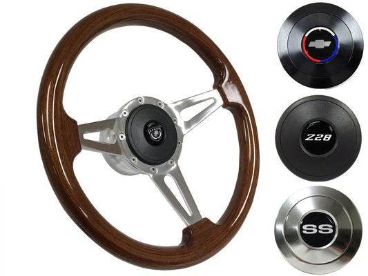1969-89 Camaro Steering Wheel Kit | Mahogany Wood | ST3078