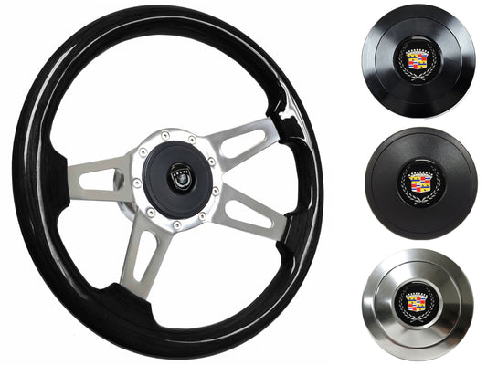 1969-89 Cadillac Steering Wheel Kit | Black Ash Wood | ST3079